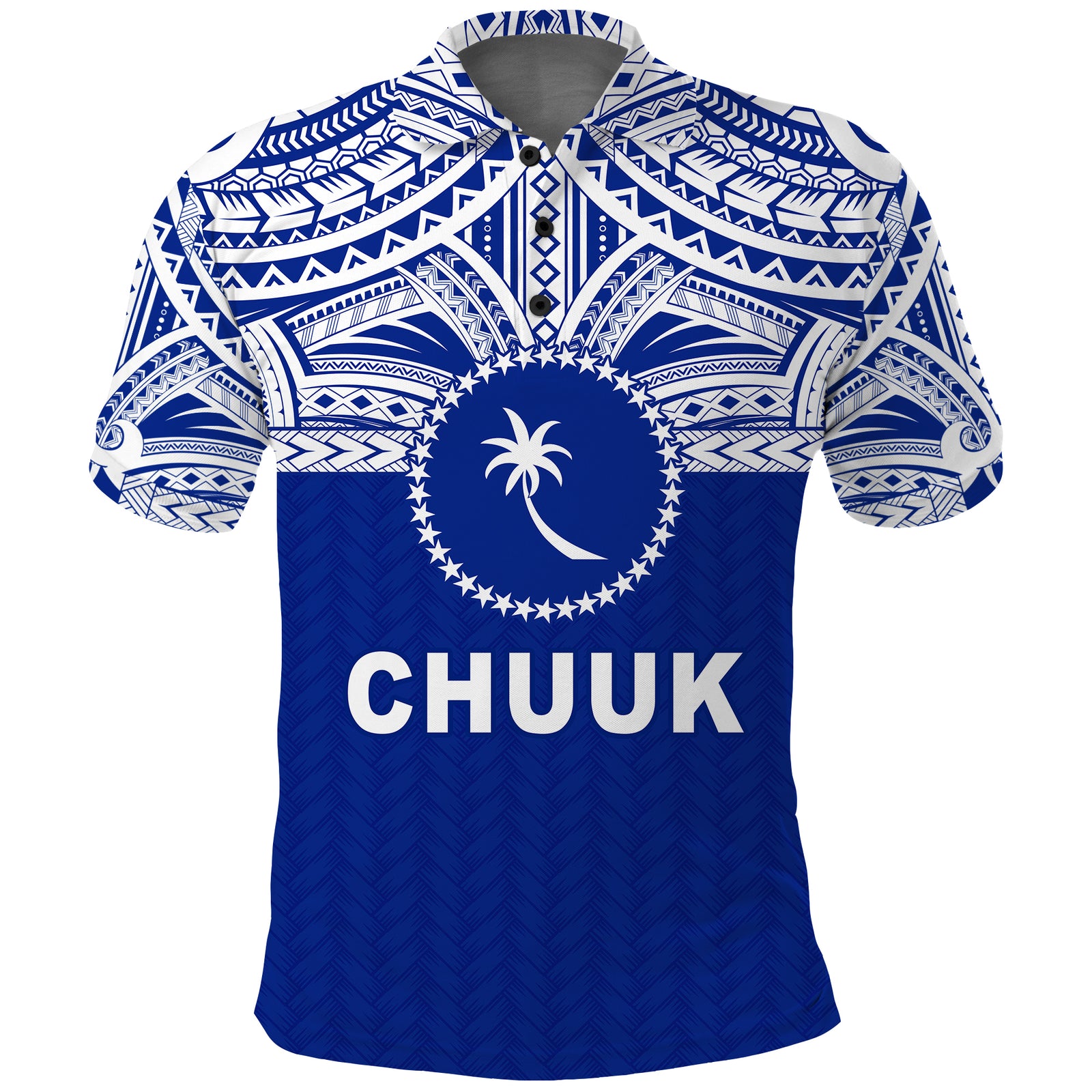 Chuuk Flag Polo Shirt Micronesia Style Blue LT13 Unisex Blue - Polynesian Pride