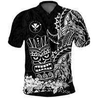 Hawaii Polynesian Polo Shirt White Tiki Masks Hawaiian LT13 Unisex White - Polynesian Pride