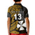 (Custom Text and Number) Wallis and Futuna Polo Shirt KID Enjoy Polynesian Flowers Version Gold LT13 - Polynesian Pride