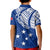 (Custom Personalised) Samoa Siapo Polo Shirt KID Sporty Mix Barkcloth Panel LT13 - Polynesian Pride