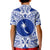 Chuuk Flag Polo Shirt KID Micronesia Style Blue LT13 - Polynesian Pride