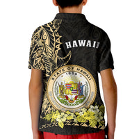 Hawaiian Polynesian Polo Shirt KID Gold Seal of Hawaii LT13 - Polynesian Pride