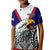 American Samoa Polo Shirt KID Bald Eagle Mix Polynesian LT13 Unisex Blue - Polynesian Pride