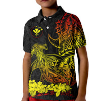 Hawaii Polynesian Polo Shirt KID Wild Hammerhead Sharks Fresh Life LT13 Unisex Black - Polynesian Pride