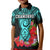 (Custom Personalised) Guam Chamorro Polo Shirt KID Guaman Latte Stone Tropical Flowers Turquoise Style LT14 - Polynesian Pride