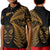 New Zealand Haka Rugby Maori Polo Shirt KID Silver Fern Vibes - Gold LT8 Unisex Gold - Polynesian Pride