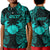 Cancer Zodiac Polynesian Polo Shirt KID Unique Style - Turquoise LT8 Unisex Turquoise - Polynesian Pride