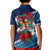 (Custom Personalised) Fiji Patterns With Hibiscus Polo Shirt KID LT6 - Polynesian Pride