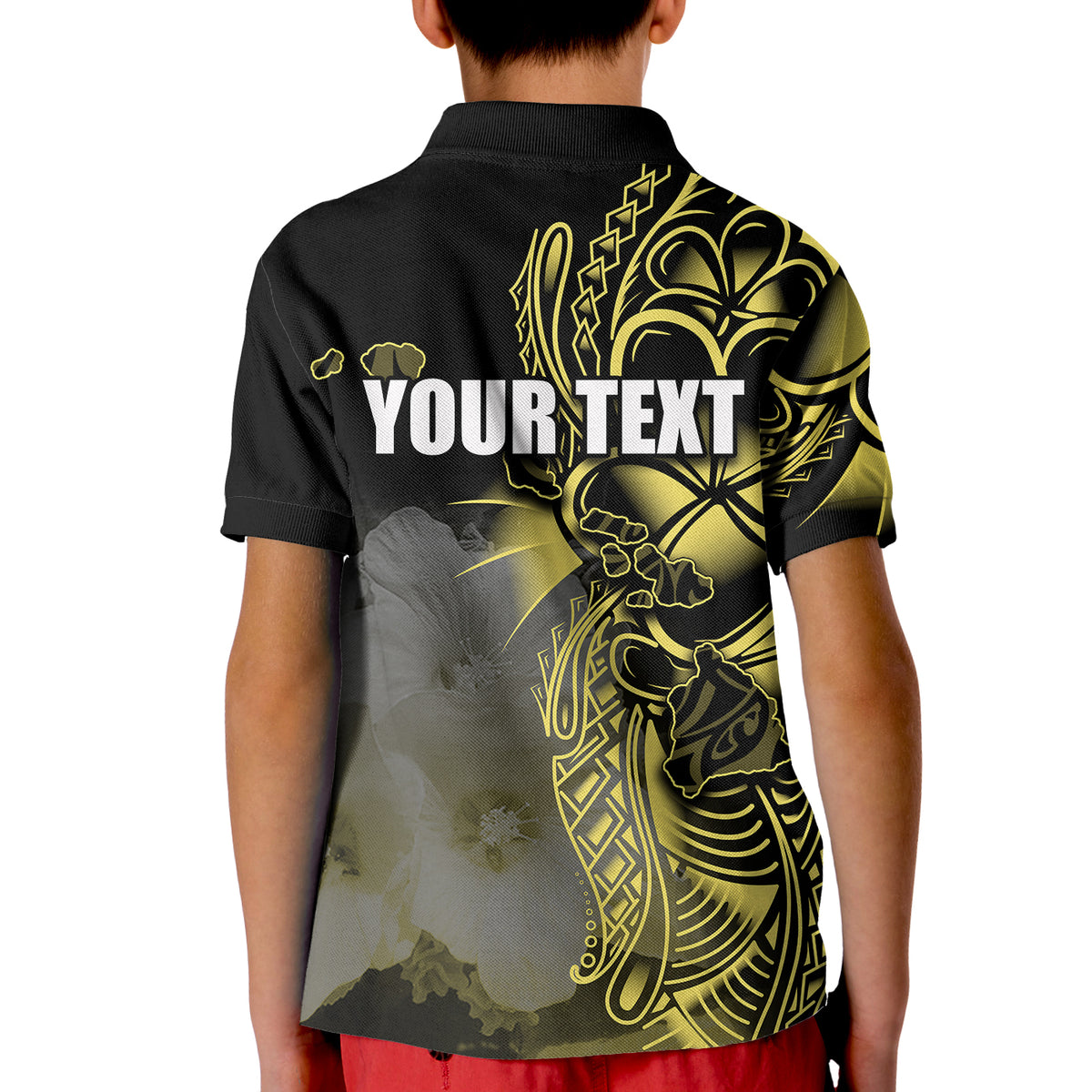 (Custom Personalised) Hawaiian Islands Polo Shirt KID Oahu LT6 - Polynesian Pride