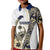 Custom Guam Fish Hook Polo Shirt KID White Style LT6 Unisex White - Polynesian Pride