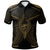 Guam Polo Shirt Guahan Seal With Line Style Gold Version Unisex Black - Polynesian Pride