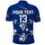 Custom Personalise Text and Number Toa Samoa Rugby Polo Shirt Siamupini Proud Blue LT13 - Polynesian Pride