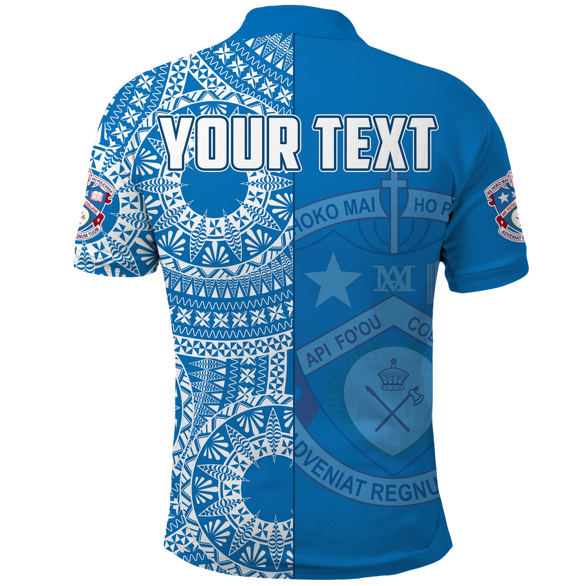 Custom Apifoou Tonga College Polo Shirt Tongan Ngatu Pattern LT14 - Polynesian Pride