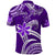 Custom Hawaii Flowers Wave Polo Shirt Kanaka Maoli Purple Polynesian LT13 - Polynesian Pride