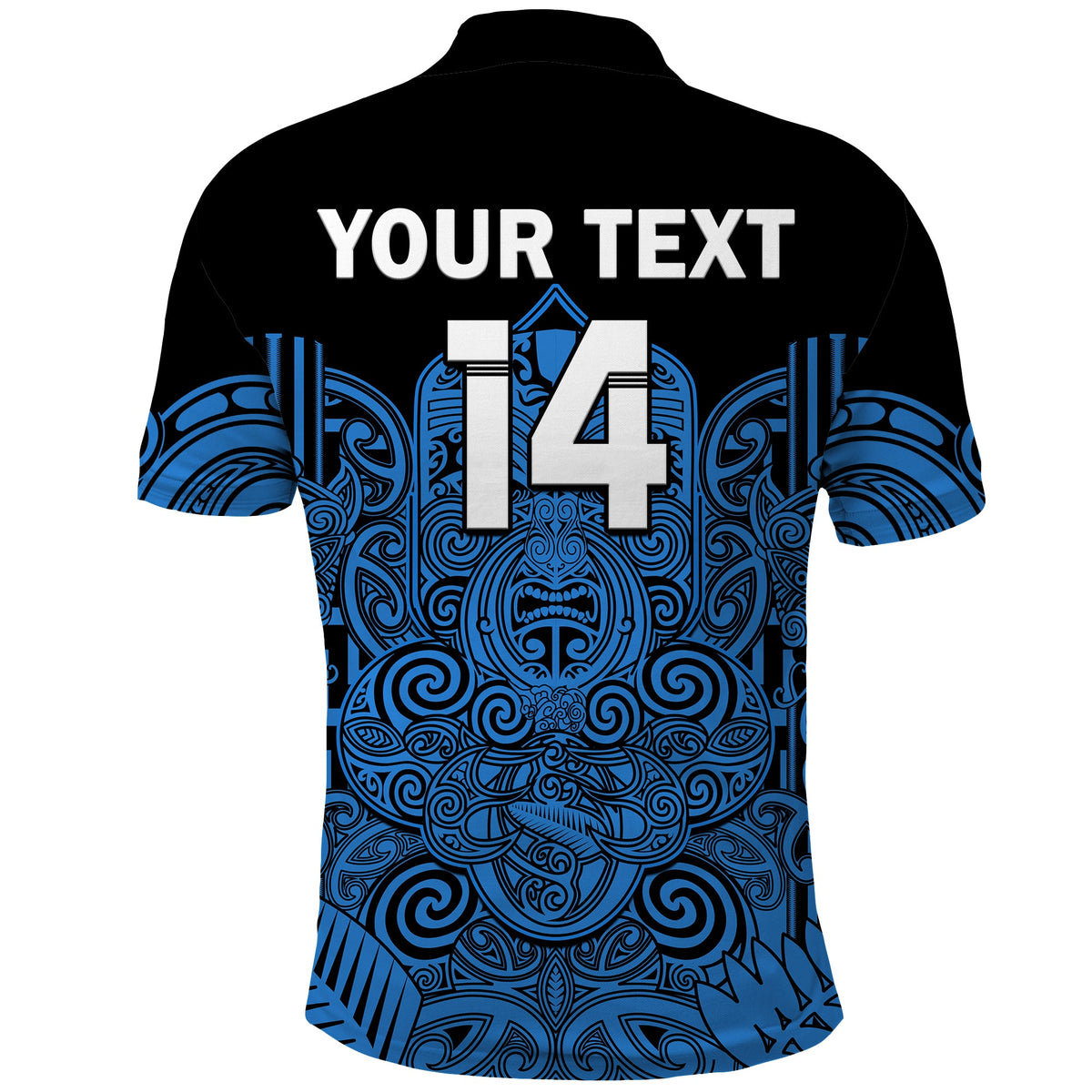 (Custom Text and Number) New Zealand Tiki Rugby Polo Shirt NZ Maori Koru Pattern Ver.05 LT14 - Polynesian Pride