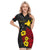 (Custom Personalised) Papua New Guinea Birds of Paradise Polo Dress LT13 Black - Polynesian Pride