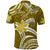 Custom Hawaii Flowers Wave Polo Shirt Kanaka Maoli Gold Polynesian LT13 - Polynesian Pride