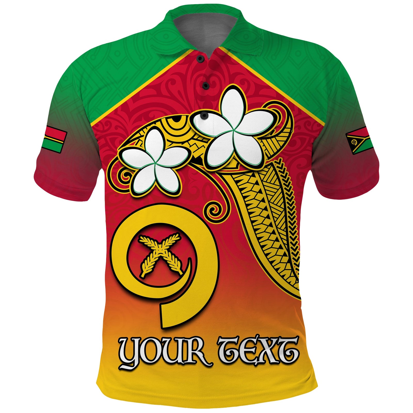 Custom Vanuatu Novelty Polo Shirt Frangipani Tropical Spa Flower LT13 Red - Polynesian Pride