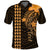 Custom Hawaii Polo Shirt Kakau Kanaka Maoli Combine Polynesian Shark Ver.01 LT14 Gold - Polynesian Pride