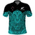 (Custom Text and Number) New Zealand Tiki Rugby Polo Shirt NZ Maori Koru Pattern Ver.02 LT14 Turquoise - Polynesian Pride