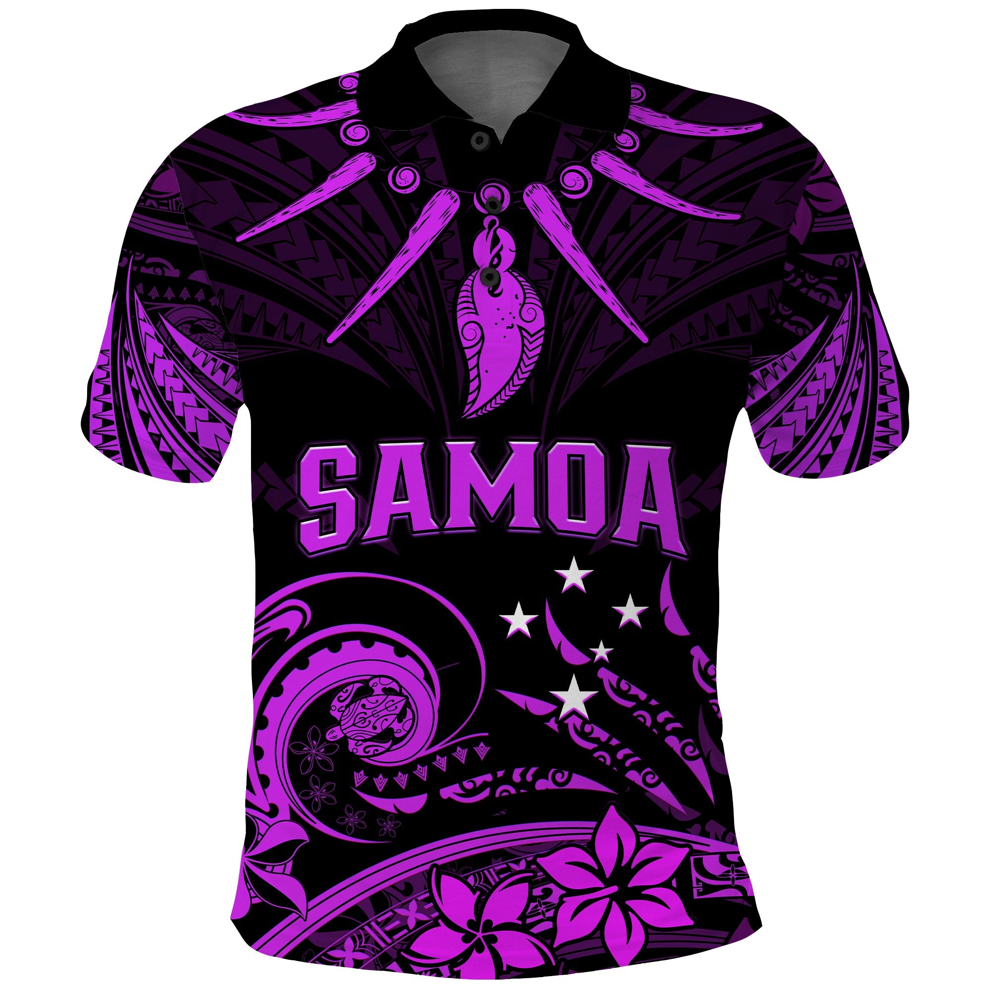 Custom Samoa Tatau Polo Shirt Purple Polynesian Ula Nifo LT13 Purple - Polynesian Pride