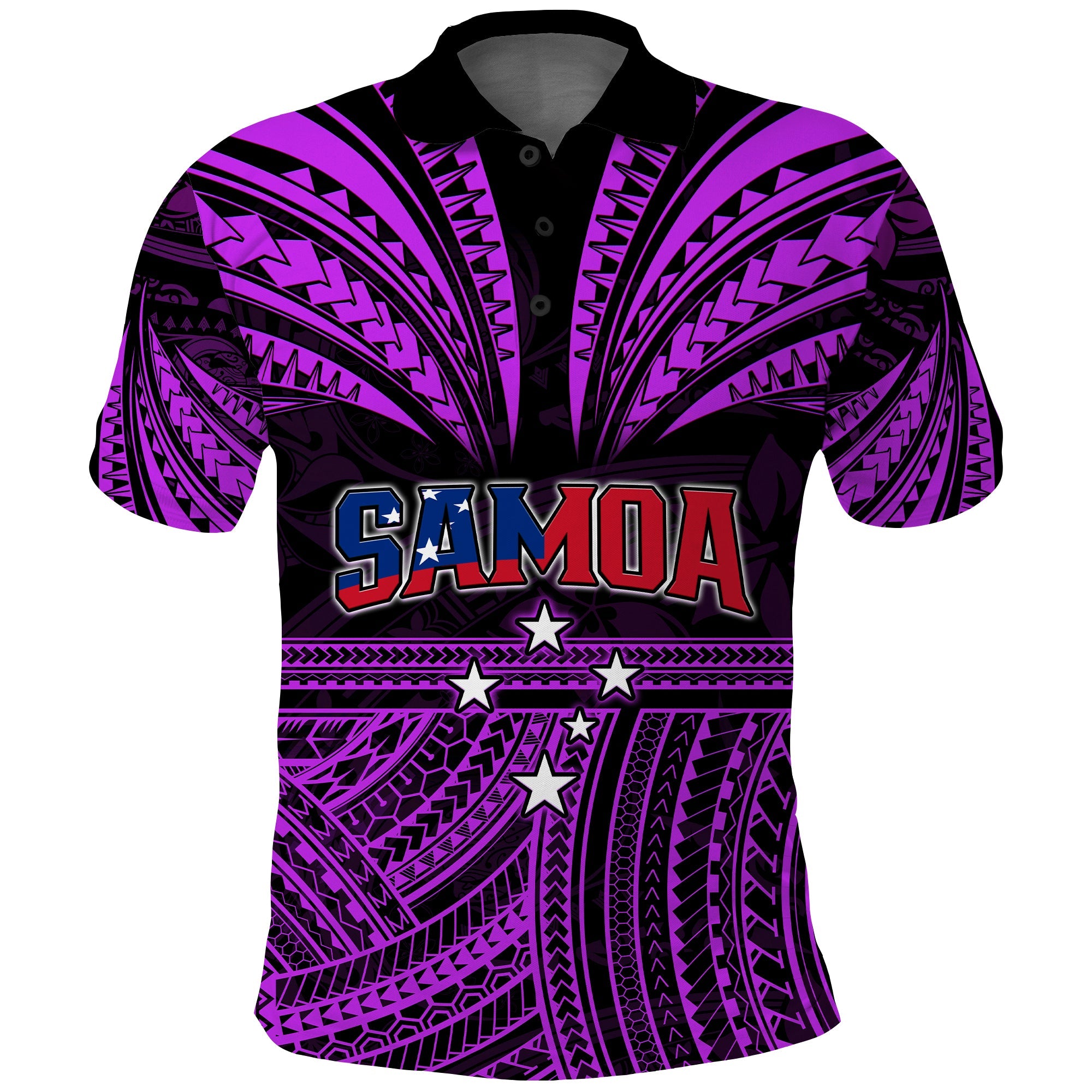 Custom Samoa Tatau Polo Shirt Purple Polynesian Proud Samoan LT13 Purple - Polynesian Pride