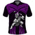 Custom Hawaii Polo Shirt Hawaiian Warrior With Weapon Polynesian Ver.04 LT14 Purple - Polynesian Pride