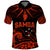 Custom Samoa Tatau Polo Shirt Red Polynesian Ula Nifo LT13 Red - Polynesian Pride