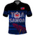 Custom Personalise Text and Number Toa Samoa Rugby Polo Shirt Uso Aso Uma Go Champions Blue LT13 - Polynesian Pride