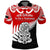 Waitangi Day Polo Shirt Tino Rangatiratanga Flag With Tiki Maori Fern LT14 Red - Polynesian Pride