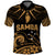 Custom Samoa Tatau Polo Shirt Gold Polynesian Ula Nifo LT13 Gold - Polynesian Pride