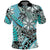 Custom Hawaii Polo Shirt Tribal Plumeria With Polynesian Turtle Ver.04 LT14 Turquoise - Polynesian Pride