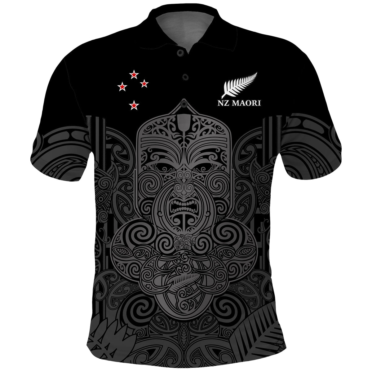 (Custom Text and Number) New Zealand Tiki Rugby Polo Shirt NZ Maori Koru Pattern Ver.01 LT14 - Polynesian Pride