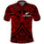 (Custom Text and Number) New Zealand Silver Fern Rugby Polo Shirt All Black Red NZ Maori Pattern LT13 Red - Polynesian Pride