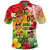 Aloha Poly Fest Polo Shirt Polynesian Pattern With Tropical Flowers LT14 Adult Reggae - Polynesian Pride