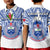 (Custom Text And Number) Samoa Rugby Polo Shirt KID Manu Samoa 7s Ginger White Polynesian LT14 Kid White - Polynesian Pride