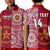 (Custom Text And Number) Tonga Eua High School Polo Shirt KID Class Of Year Tongan Ngatu Pattern LT14 Kid Maroon - Polynesian Pride