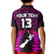 (Custom Text and Number) Aotearoa Fern Polo Shirt KID New Zealand Hei Tiki Purple Style LT13 - Polynesian Pride