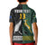 (Custom Text and Number) South Africa Protea and New Zealand Fern Polo Shirt KID Rugby Go Springboks vs All Black LT13 - Polynesian Pride