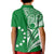 Cook Islands Tatau Polo Shirt KID Symbolize Passion Stars Version Green LT13 - Polynesian Pride