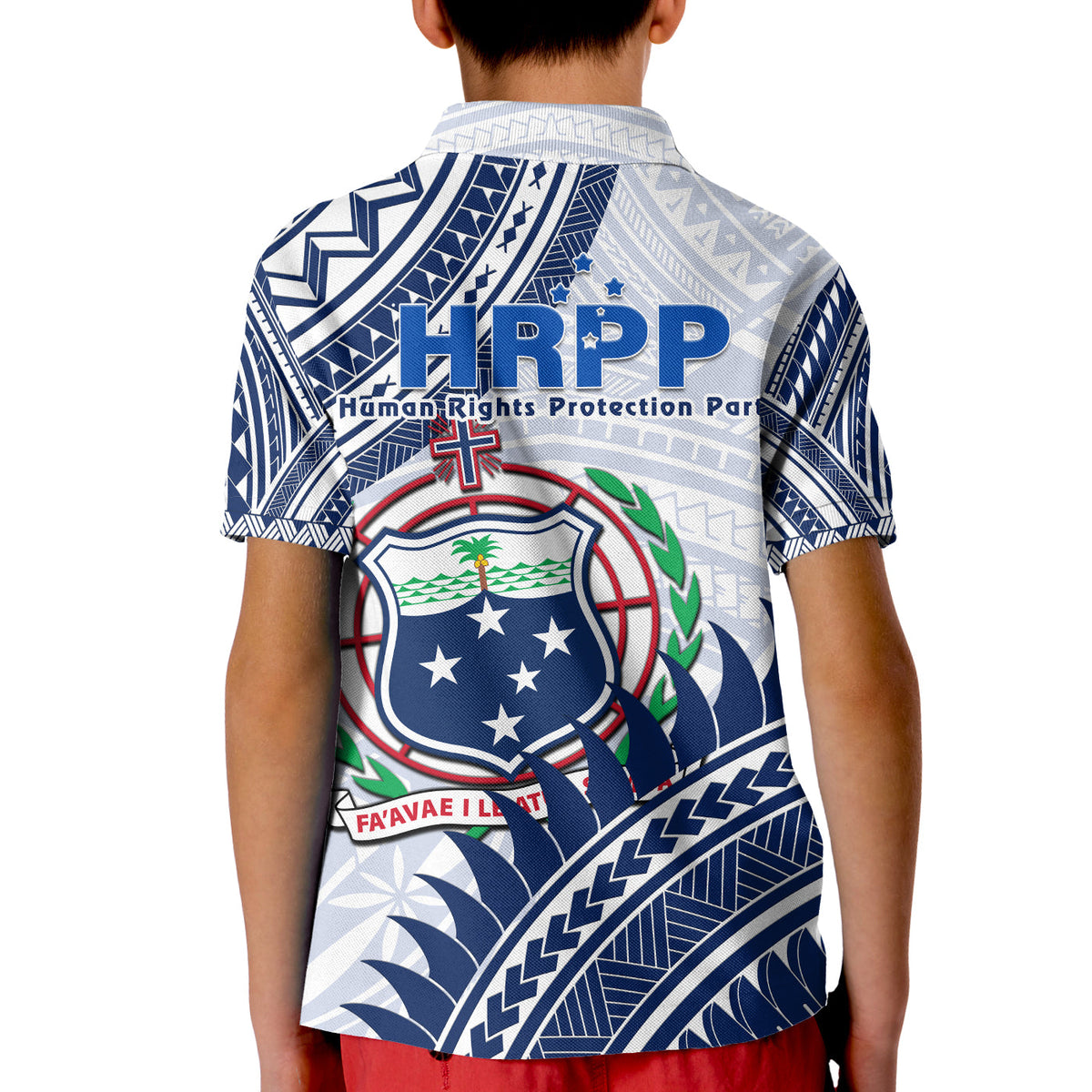 HRPP Samoa Polo Shirt Samoan Coat Of Arms Polynesian Pattern LT14 - Polynesian Pride