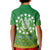 Cook Islands Polo Shirt KID Circle Pattern Mix Sea Turtle Green Version LT14 - Polynesian Pride