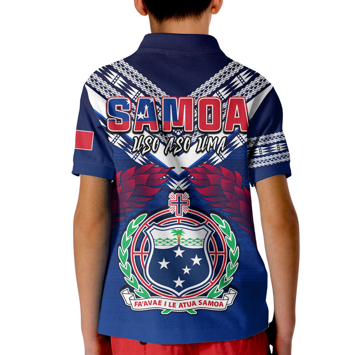 Samoa 685 Polo Shirt Uso Aso Uma Toa Samoa Rugby History Made LT13 - Polynesian Pride