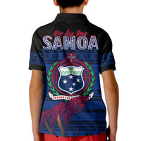 Toa Samoa Rugby Polo Shirt KID Uso Aso Uma Go Champions Blue LT13 - Polynesian Pride