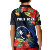 (Custom Personalised) Chuuk State Polo Shirt KID FSM Hibiscus Flowers Mix Polynesian LT14 - Polynesian Pride