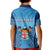 Custom Fiji University Polo Shirt National Fijian Tapa Pattern Blue LT14 - Polynesian Pride