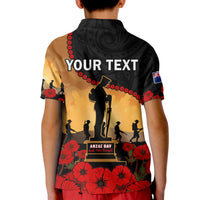 Custom New Zealand ANZAC Polo Shirt Maori Camouflage Mix Poppies We Will Remember Them LT14 - Polynesian Pride
