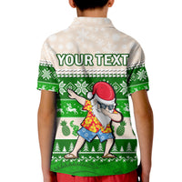 Custom Hawaii Mele Kalikimaka Polo Shirt Dabbing Santa Green Merry Christmas LT14 - Polynesian Pride