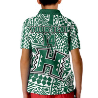 (Custom Text and Number) Hawaii Football Polo Shirt Rainbow Warriors Tribal Kakau LT14 - Polynesian Pride
