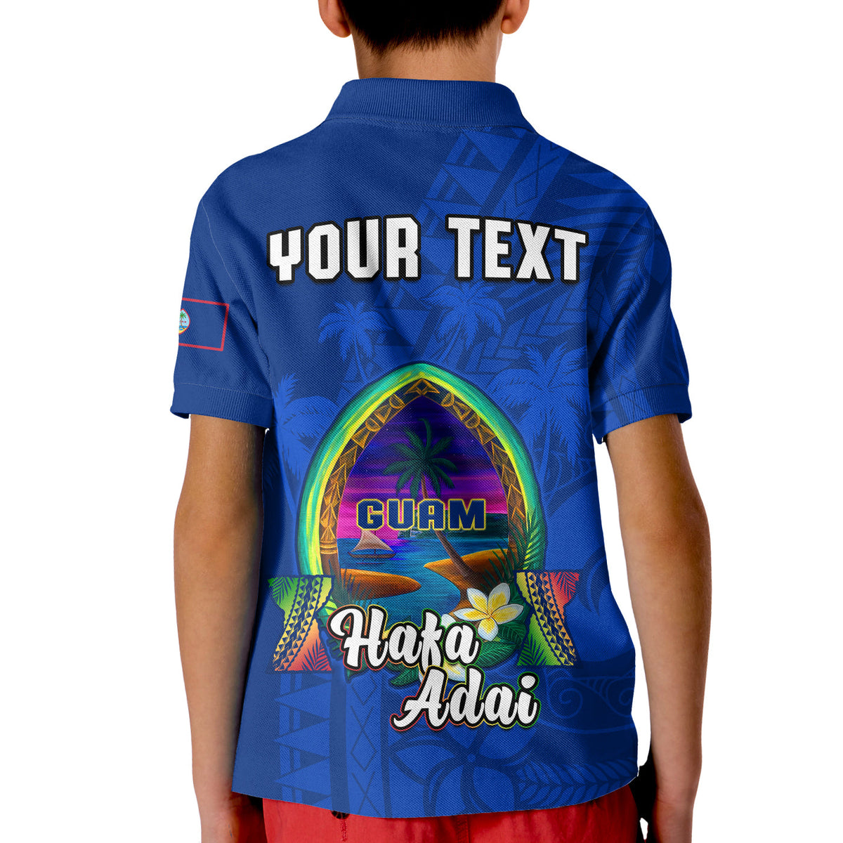 (Custom Personalised) Guam Polo Shirt KID Hafa Adai Latte Stone Proud Chamorro LT14 - Polynesian Pride